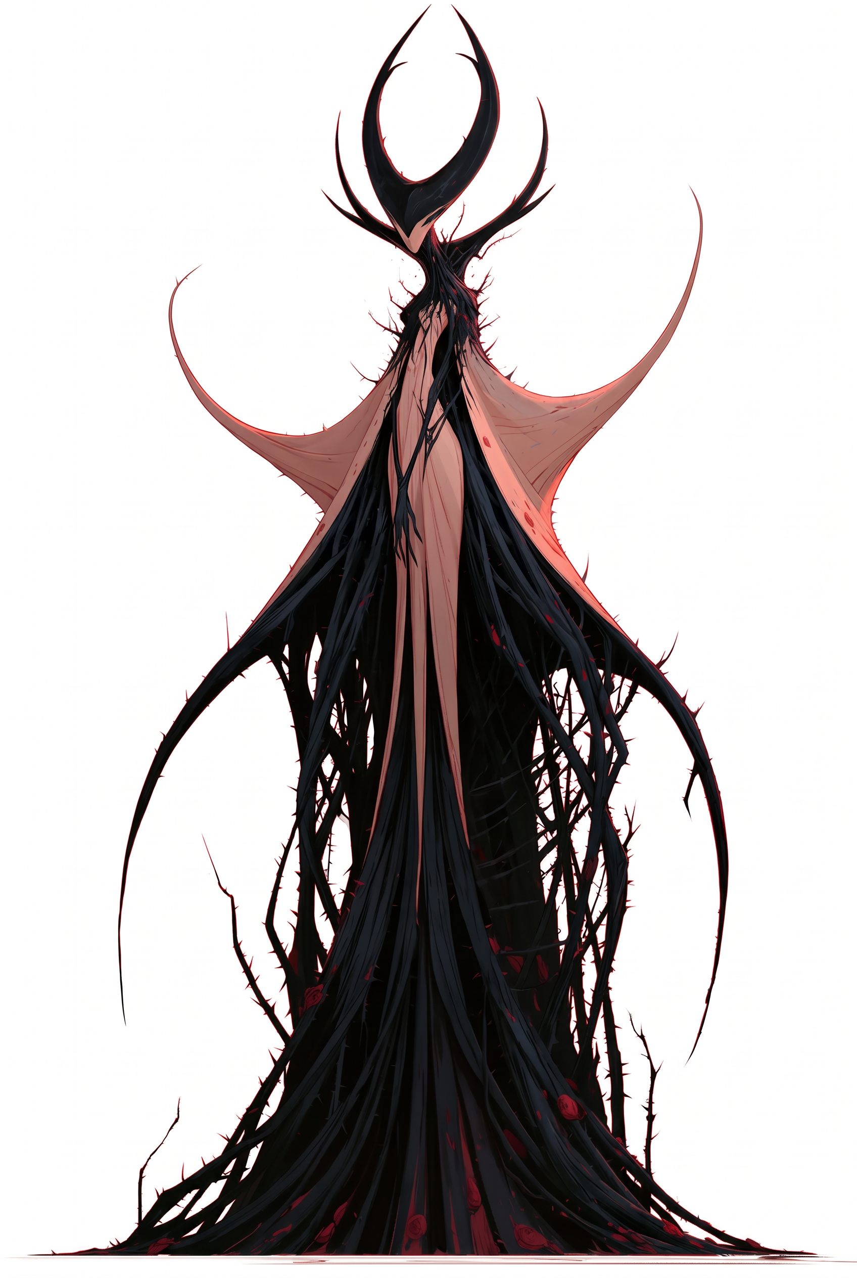 Tall dark thorned creature concept artwork